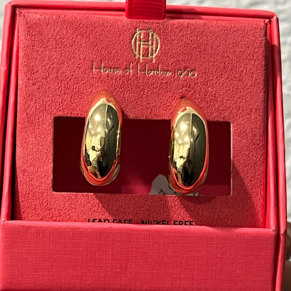 House of Harlow gold tone earring tear drop